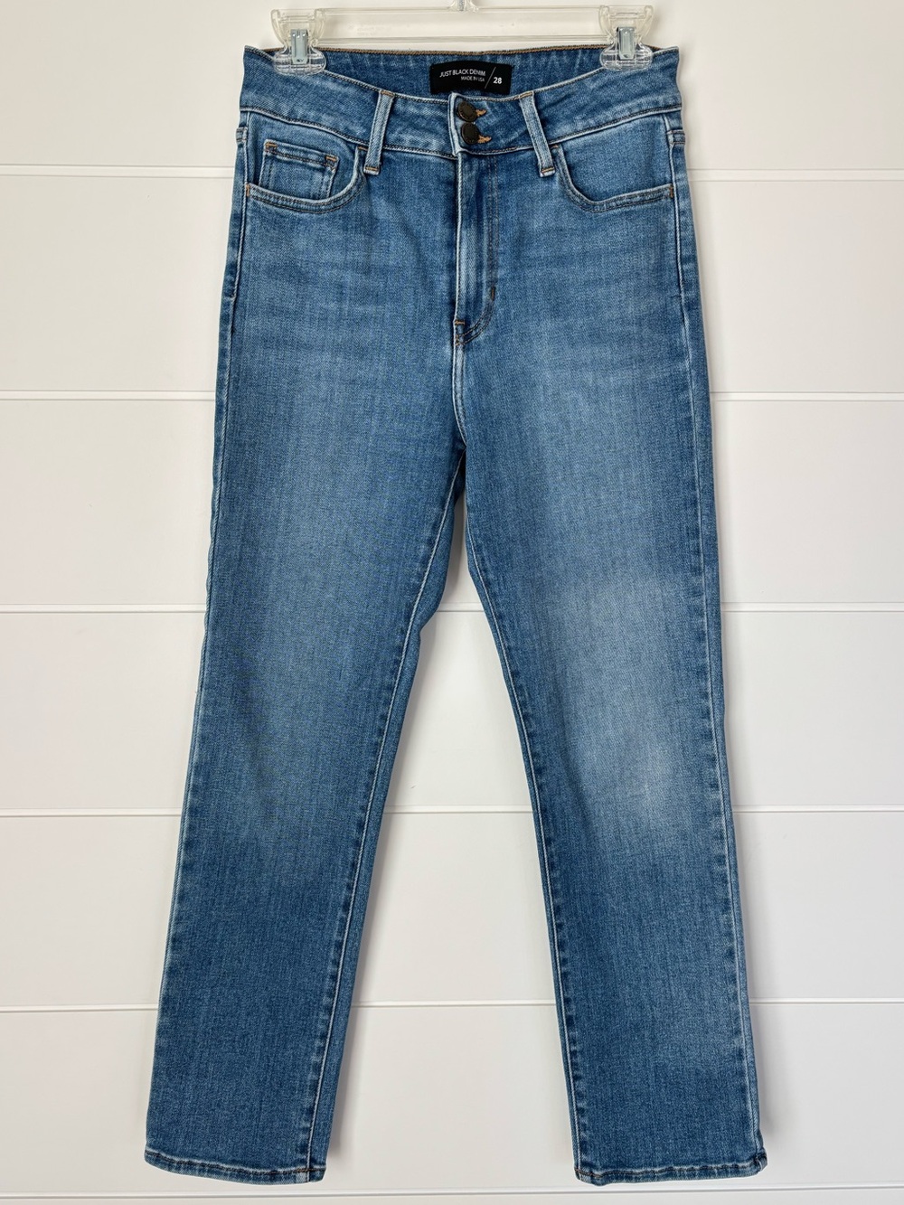Just Black Denim Double Button Straight Jeans Women's Size 28